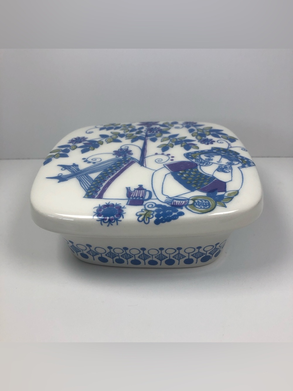 *Rare* Vintage Figgjo Turi "Lotte" covered butter box Norway Mid Century Modern - Picture 2 of 10